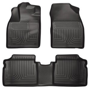 Toyota Prius Plug-in Floor Liners - Front + Rear - Husky Liners - WeatherBeater - Black - 2012